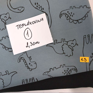 Balíček teplákoviny - (189Kč/1m) 2,3m