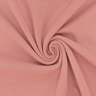 Úplet elast. růžovooranžový kouřově 220g/m2